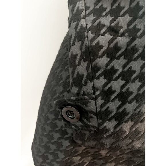 Donna Degnan Long Sleeve Button Front Houndstooth Patterned Blazer Size 8 - Picture 9 of 11